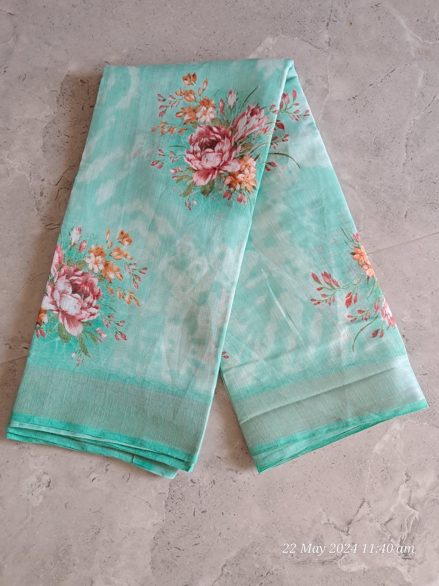 Linen saree